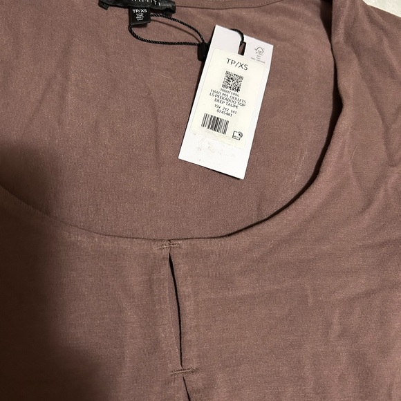 Dynamite Long Sleeve Crop Peekaboo - Deep Taupe - Picture 4 of 4